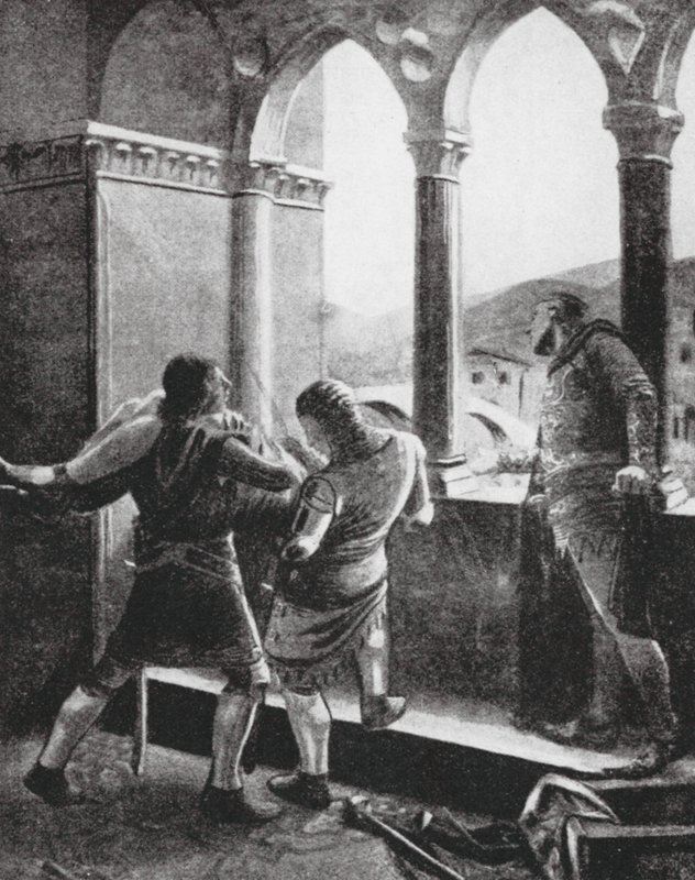 Mordet på infanten Don Juan (litografi) af Macario Marcoartu