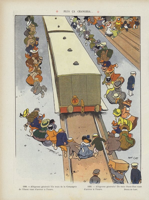 Jo flere ting ændrer sig? . Illustration til Le Rire af Marcel Amable O.L. Capy
