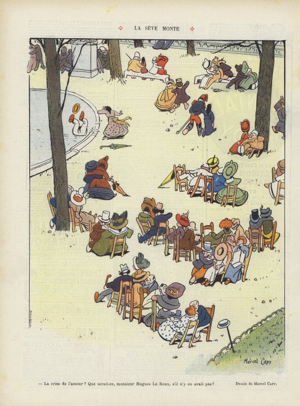 Saften stiger op. Illustration til Le Rire af Marcel Amable O.L. Capy