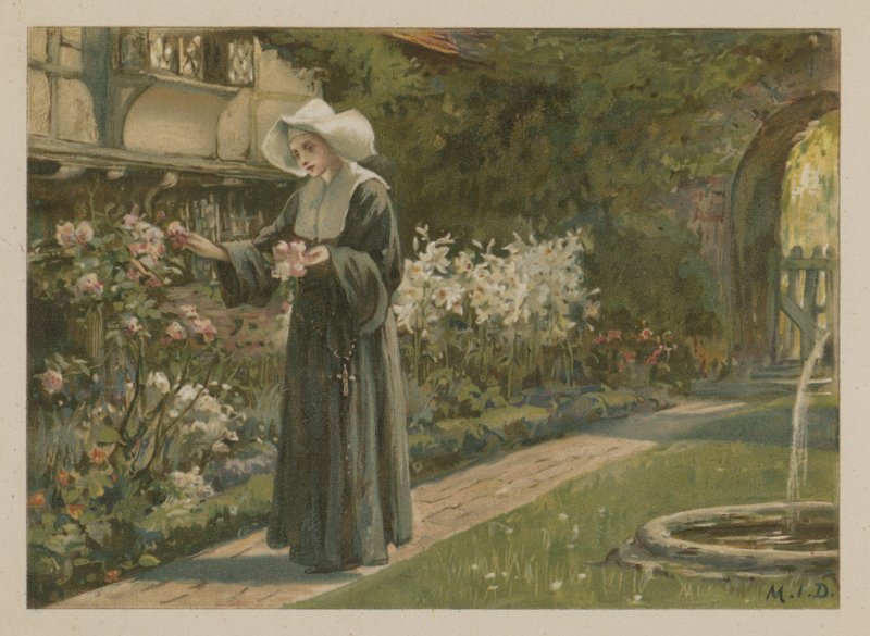 Evangeline (chromolitho) af Margaret Isabel Dicksee