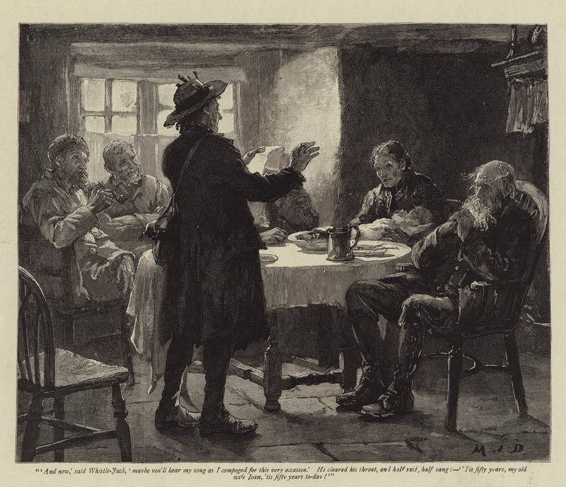 Illustration til John og Joan, A Coorious Story, af S Baring-Gould af Margaret Isabel Dicksee