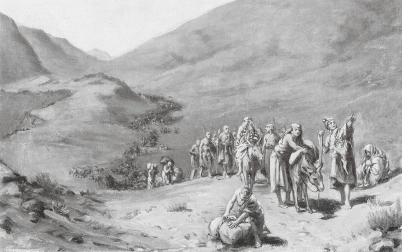 Migration af sumeriske stammer (litografi) af Margaret (after) Dovaston