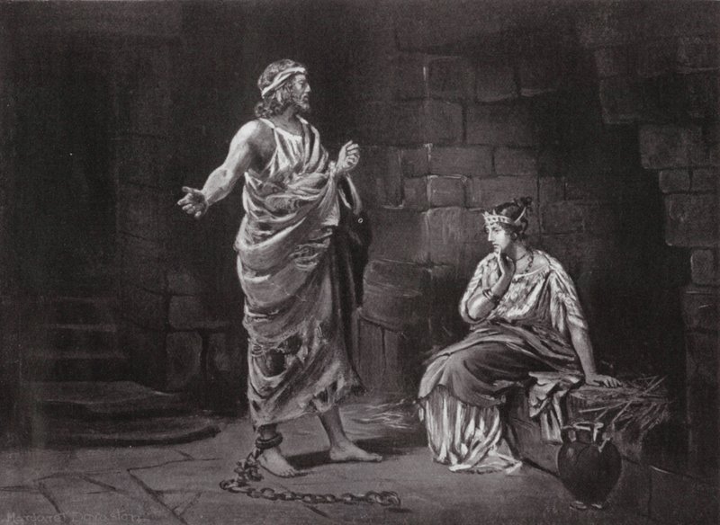 Pelopidas i fangenskab (litografi) af Margaret (after) Dovaston