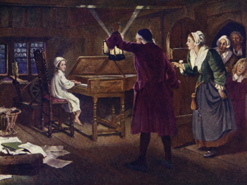 Barnet Händel af Margaret Isabel Dicksee