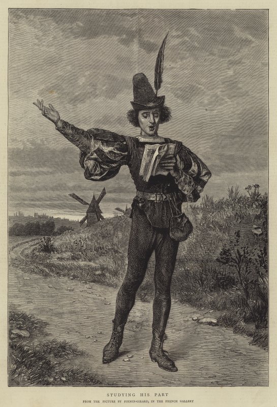 Studerer hans Del af Marie Francois Firmin Girard
