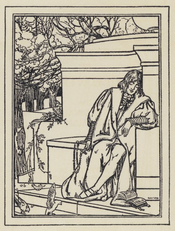 Illustration til The Dream Of Gerontius af kardinal Newman af Marie Preaud Webb