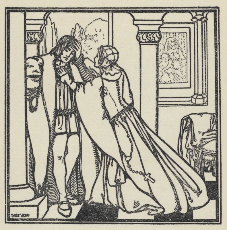 Illustration til The Dream Of Gerontius af kardinal Newman af Marie Preaud Webb