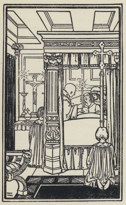 Illustration til The Dream of Gerontius af kardinal Newman (litho) af Marie Preaud Webb