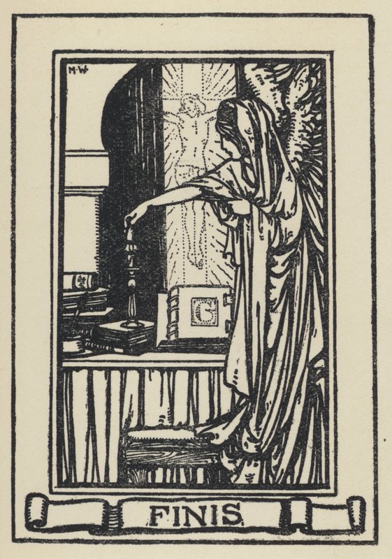 Illustration til The Dream of Gerontius af kardinal Newman (litho) af Marie Preaud Webb