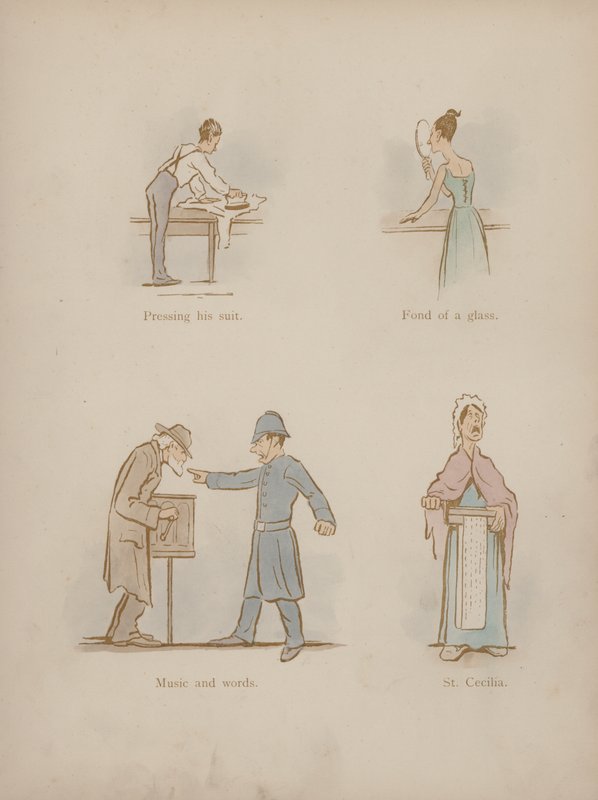 Side fra Cynicus Humors (farvet gravering) af Martin  Anderson