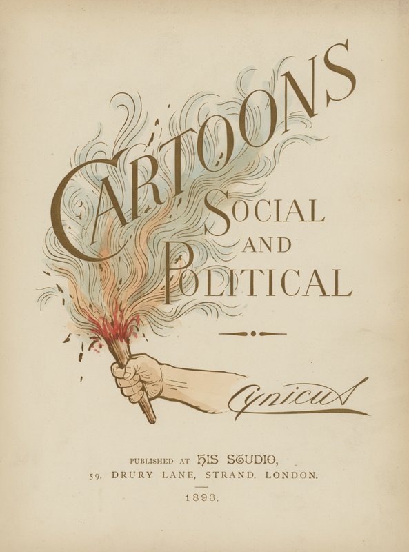 Illustration til titelbladet til Cartoons Social and Political af Cynicus af Martin Cynicus Anderson