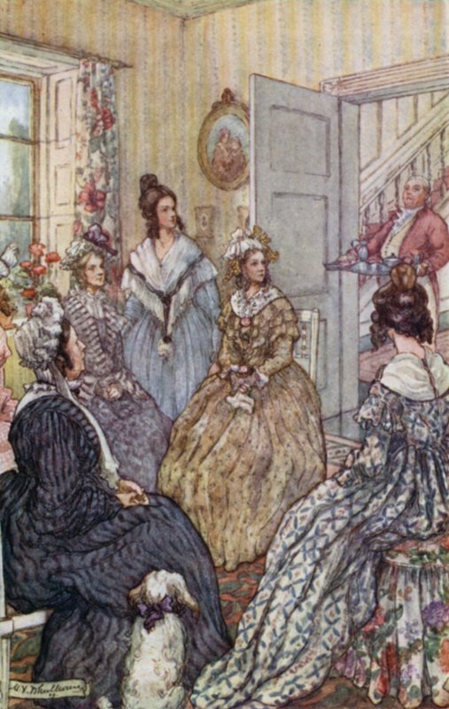 Illustration til Cranford af fru Gaskell af Mary V. Wheelhouse