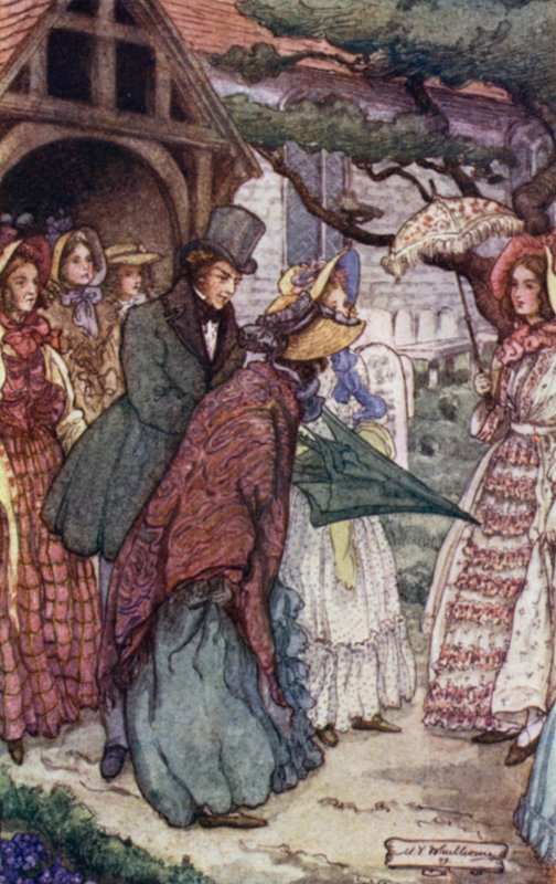 Illustration til Cranford af fru Gaskell af Mary V. Wheelhouse