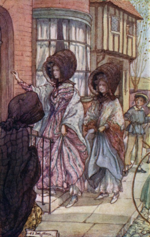 Illustration til Cranford af fru Gaskell af Mary V. Wheelhouse