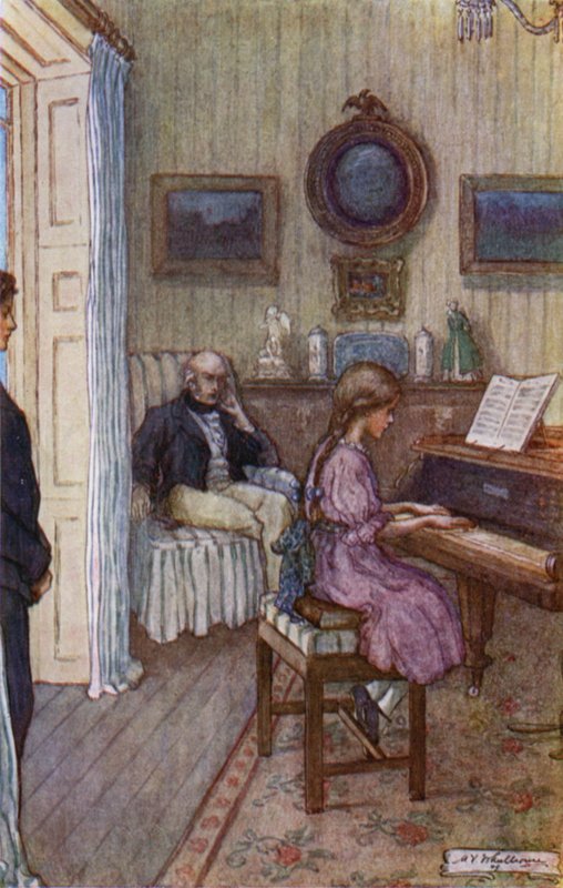Illustration til små kvinder af Mary V. Wheelhouse