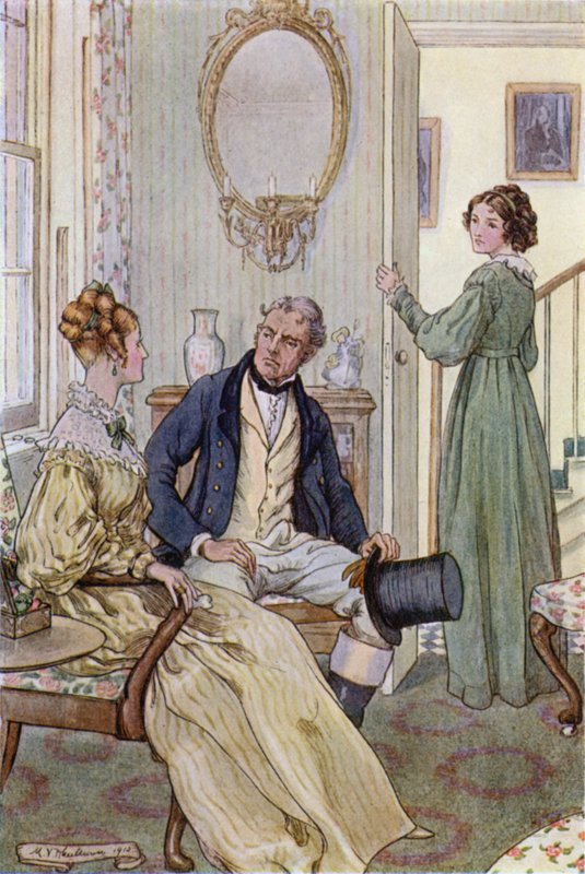 Illustration til hustruer og døtre af fru Gaskell af Mary V. Wheelhouse