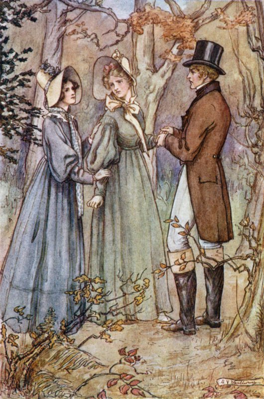 Illustration til hustruer og døtre af fru Gaskell af Mary V. Wheelhouse