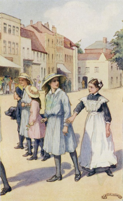 Scene fra The Slowcoach, af Edward Verrall Lucas af Mary V. Wheelhouse