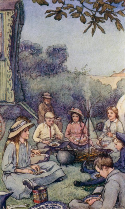 Scene fra The Slowcoach, af Edward Verrall Lucas af Mary V. Wheelhouse