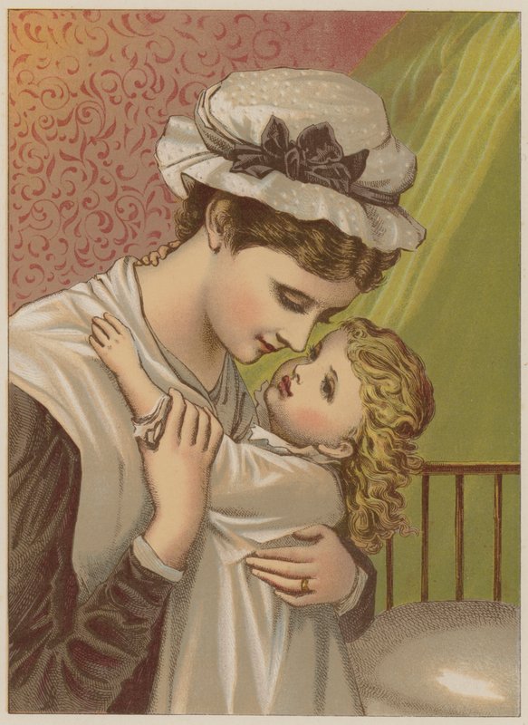 Baby siger godnat (chromolitho) af Mary Ellen Edwards
