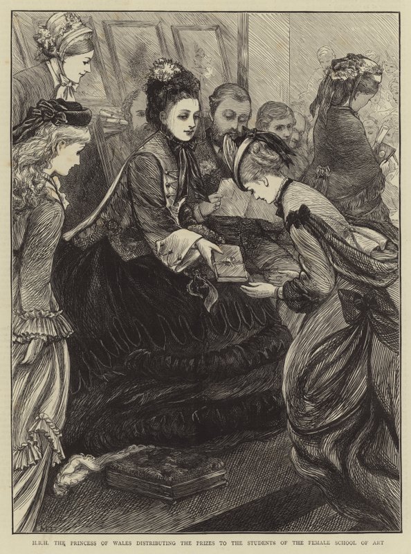 HKH Prinsessen af Wales uddeler priserne til eleverne på Female School of Art af Mary Ellen Edwards