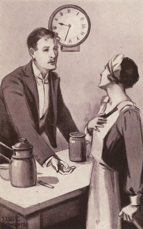 Illustration til Kipps af H.G. Wells (litografi) af Mary Ellen Edwards