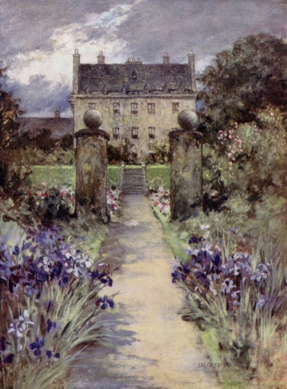 Scottish Gardens: Carnock (farve litho) af Mary Georgina Wade Wilson