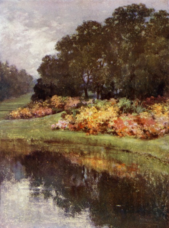 Scottish Gardens: Castle Kennedy (farve litho) af Mary Georgina Wade Wilson