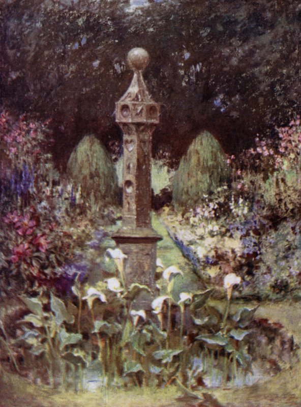 Scottish Gardens: Kelburne Castle (farve litho) af Mary Georgina Wade Wilson