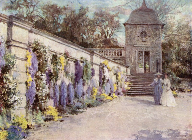 Scottish Gardens: Pollok (farve litho) af Mary Georgina Wade Wilson