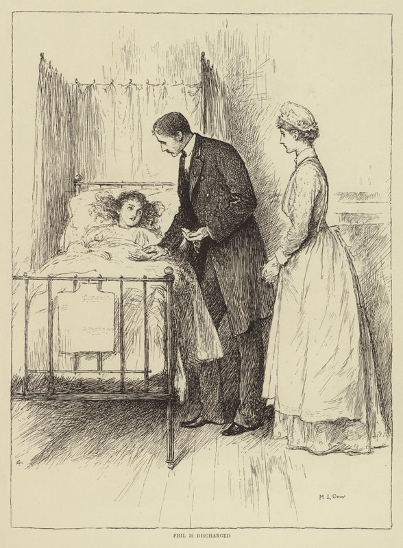 Illustration til historien om en sygeplejerske, af ære Morten af Mary L. Gow
