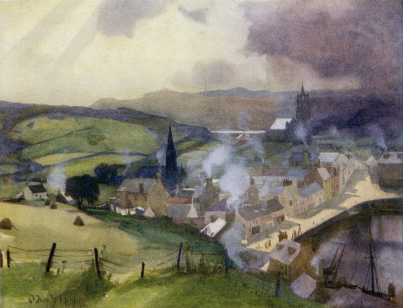 Tarbert, Loch Fyne (farve litho) af Mary Young Hunter
