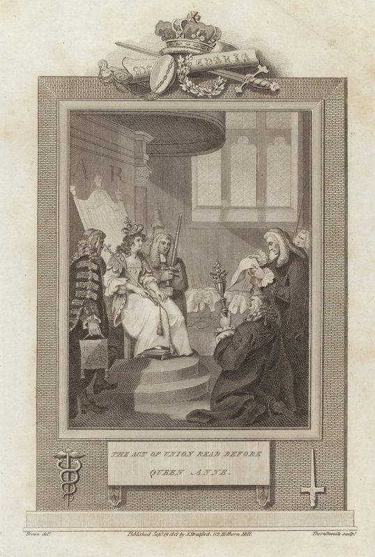 The Act of Union læst op for Dronning Anne af Mather Brown