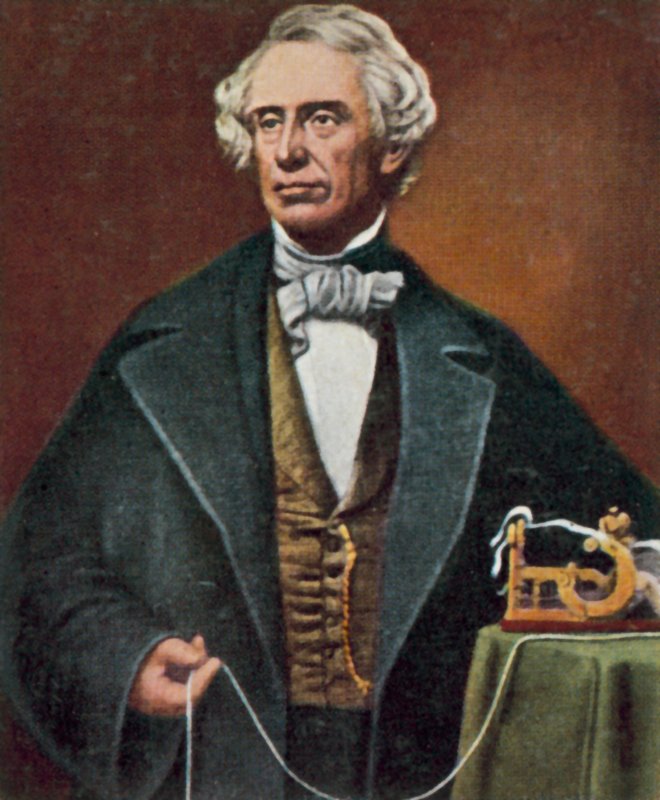 Samuel Morse, amerikansk opfinder og telegrafipioner (foto i farver) af Mathew (after) Brady