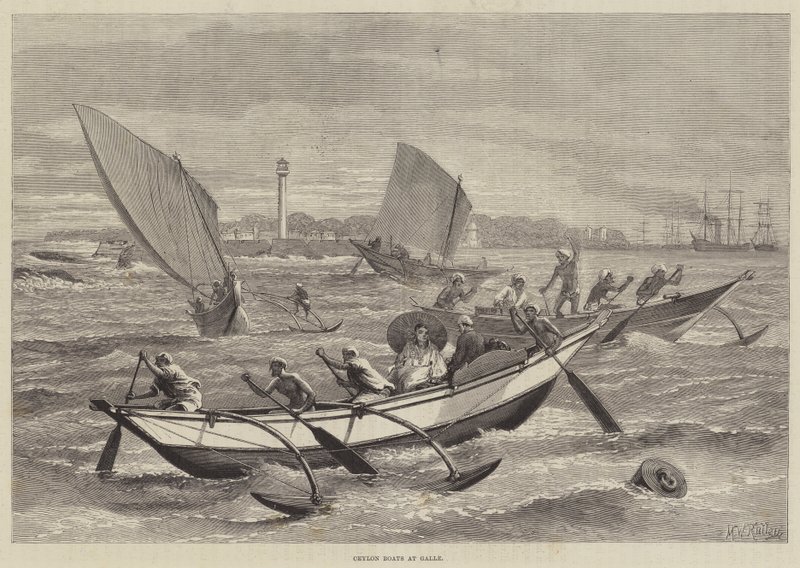 Ceylon Boats ved Galle af Matthew White Ridley
