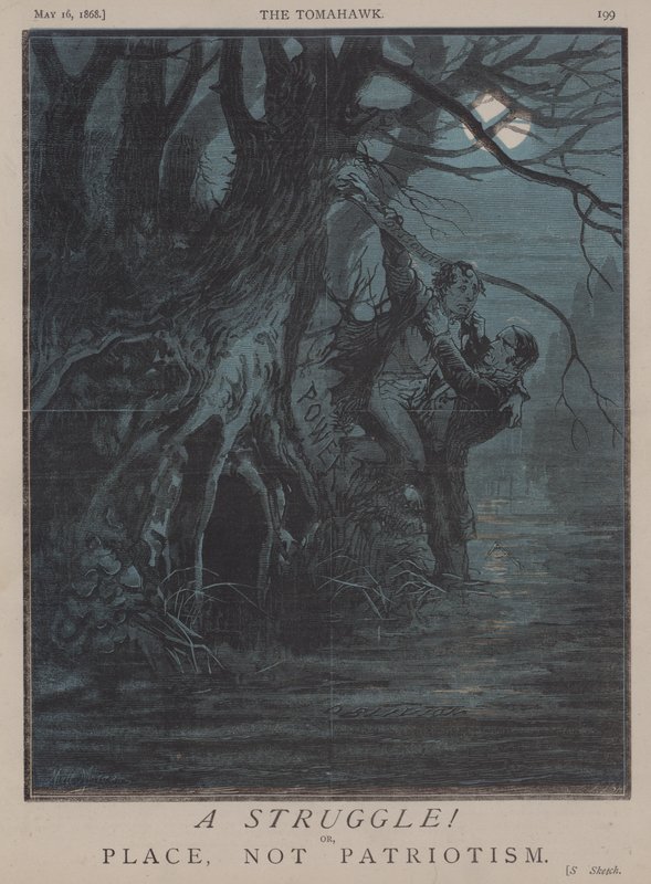 En kamp! eller, sted, ikke patriotisme (farve litho) af Matthew