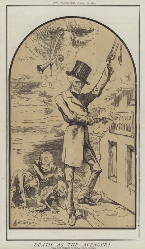 Døden som hævneren! (farve litho) af Matthew