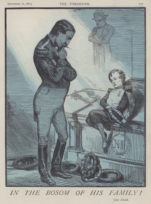 I hans families skød! (farve litho) af Matthew
