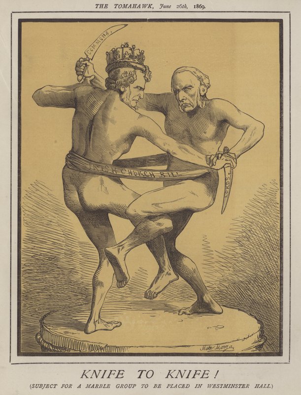 Kniv til kniv! (farve litho) af Matthew