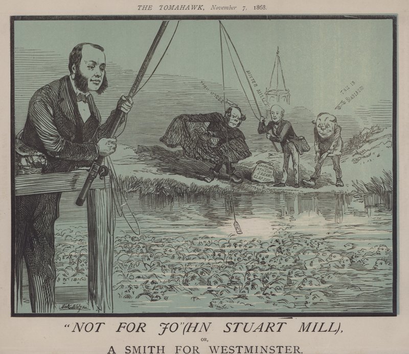 Ikke for Jo(hn Stuart Mill) eller, A Smith for Westminster (farve litho) af Matthew