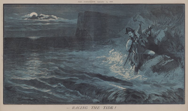 Racing the Tide! (farve litho) af Matthew