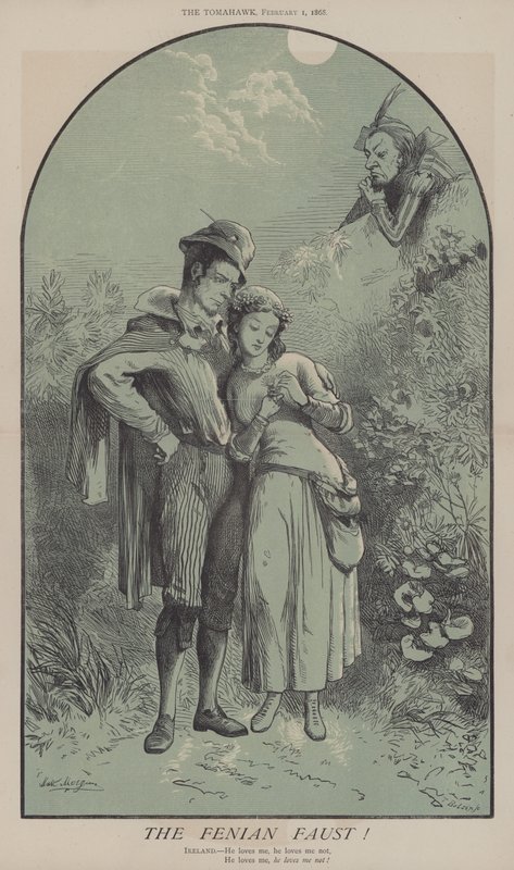 Den feniske Faust! (farve litho) af Matthew