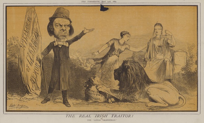 Den rigtige irske forræder! eller, The Loyal Orangeman (farve litho) af Matthew