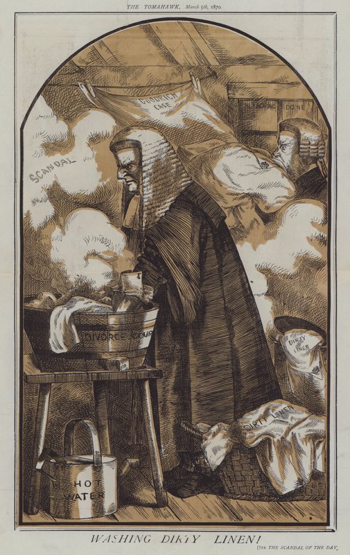 Vask beskidt linned (farve litho) af Matthew