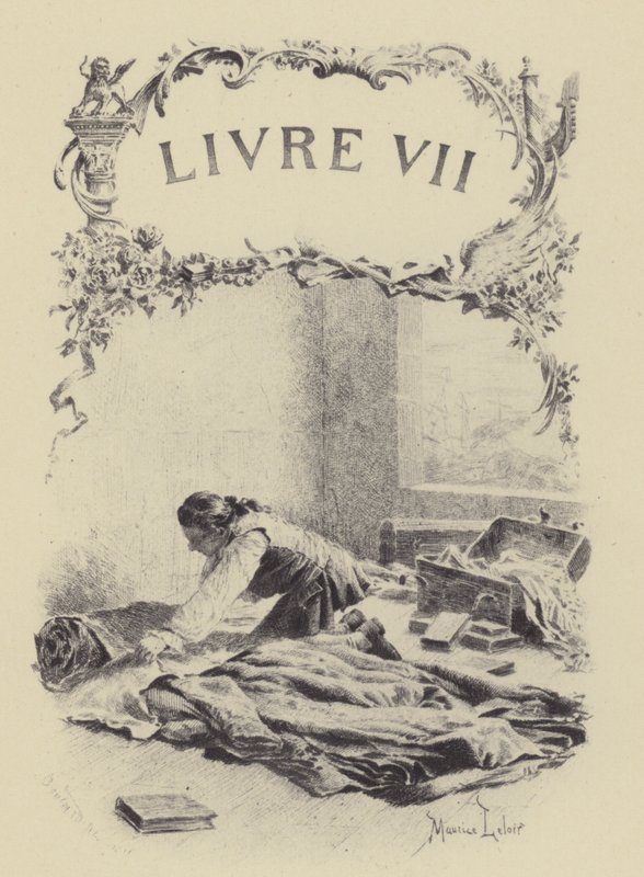 Illustration til bog VII af Jean-Jacques Rousseaus bekendelser af Maurice Leloir