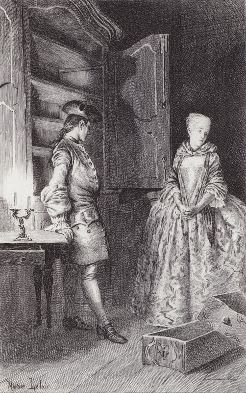 Scene fra Manon Lescaut af Maurice Leloir
