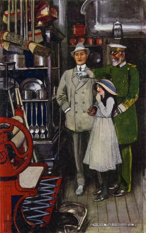 Besøg i Bagdad: Top Flat Ironmangery Department (farve litho) af Maurice (after) Greiffenhagen