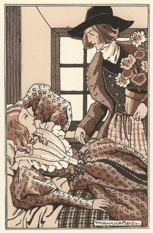 Illustration til Scenes de la Vie de Boheme af Henri Murger (litho) af Maurice Berty