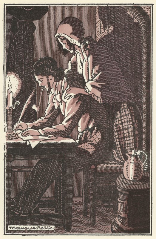 Illustration til Scenes de la Vie de Boheme af Henri Murger (litho) af Maurice Berty