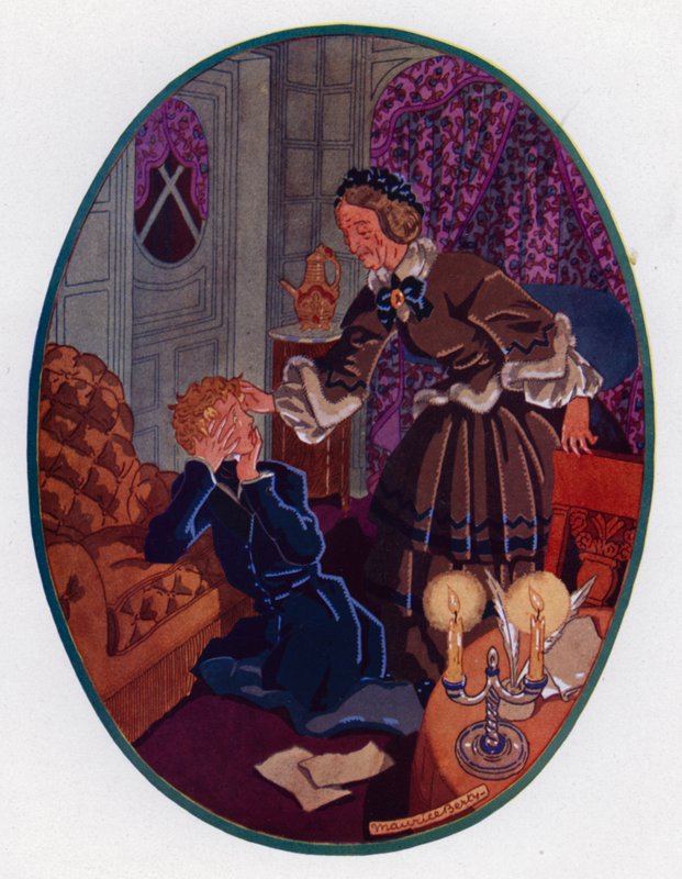 Tante Tandpine (farve litho) af Maurice Berty